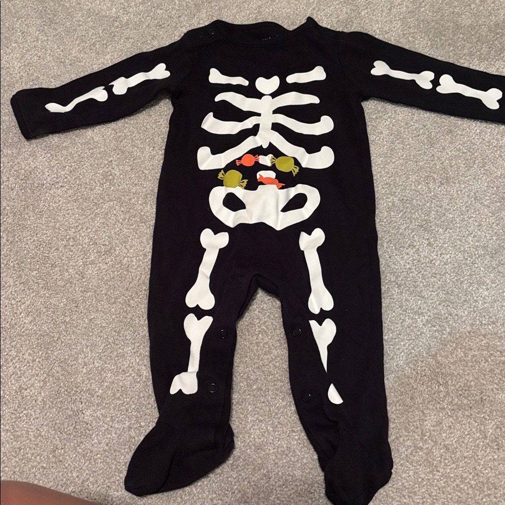 Carter's Black Baby Onesie with Skeleton Design